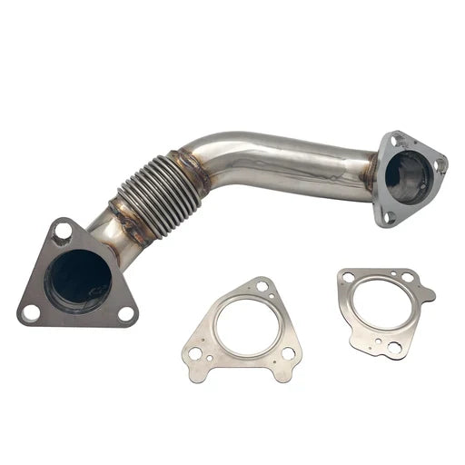 Stainless steel up-pipe assembly with flex bellows and gaskets