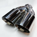Dual 6 inch polished stainless steel exhaust tips with slash cut outlets