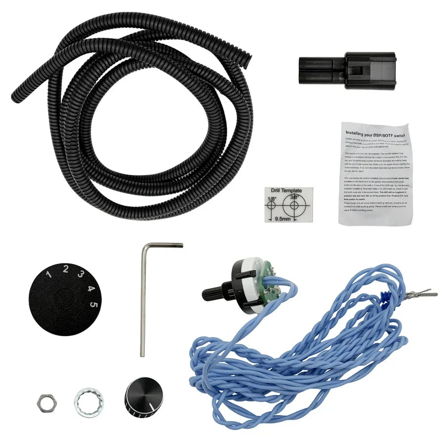 SOTF switch install kit with wiring harness and knob for Ford Powerstroke tuning